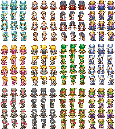 Antifarea S Rpg Sprite Set 1 Enlarged W Transparent Background Fixed Opengameart Org