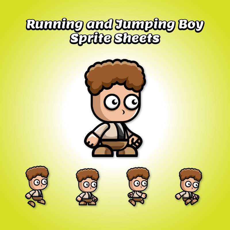 Running and Jumping Boy Sprite Sheets