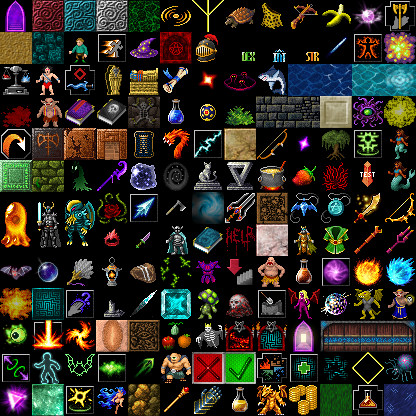 Demon Skill Icons 32x32 Pixel Art Download 