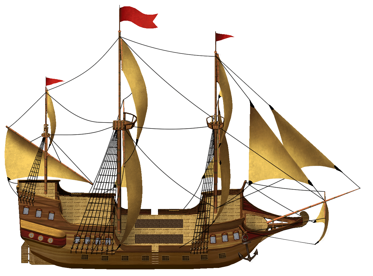 Old-Fashioned Pirate Ship | OpenGameArt.org