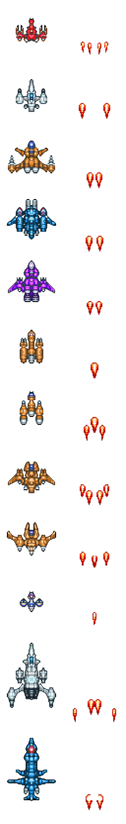 2D spaceship sprites with engines | OpenGameArt.org