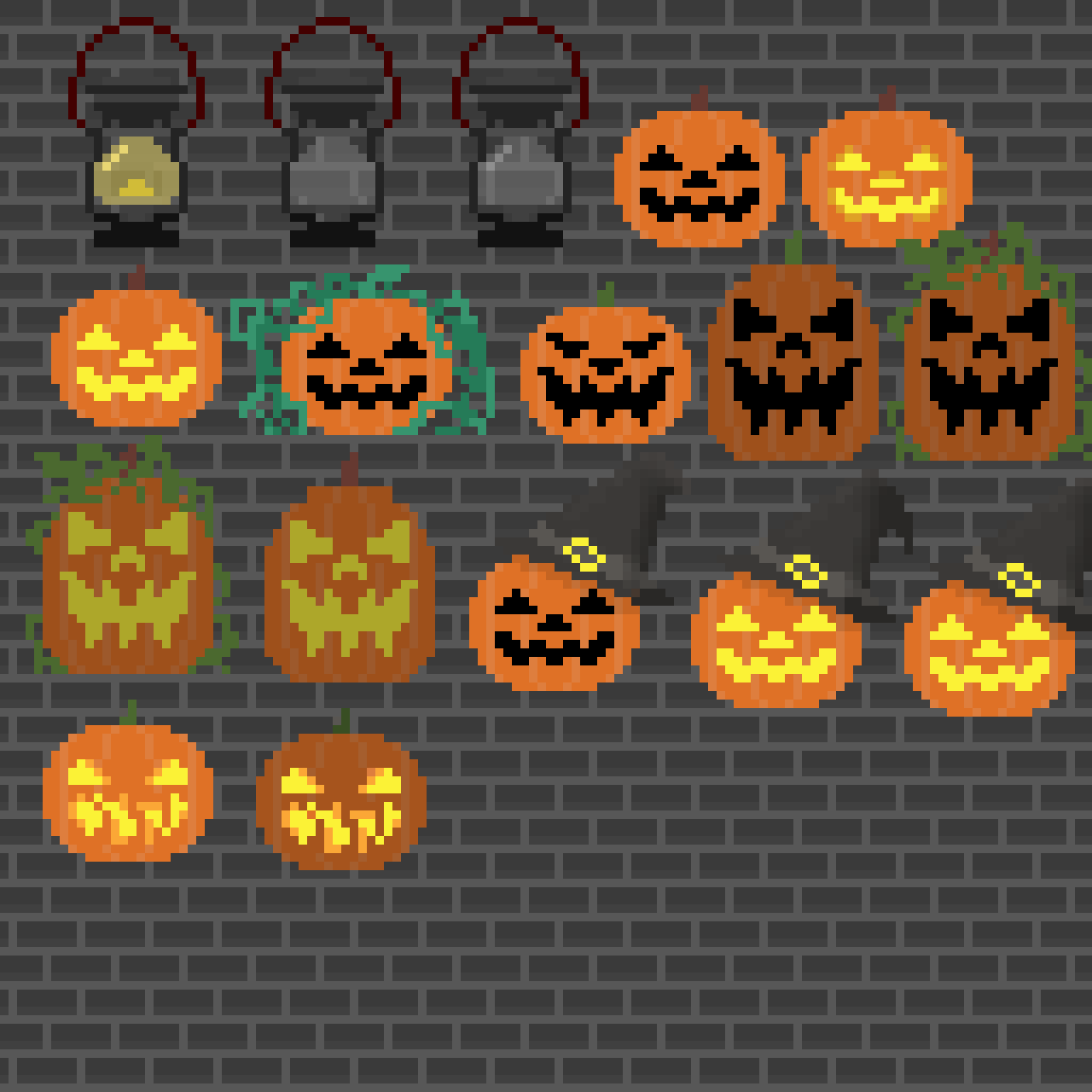 Halloween Pixel Art 32x32