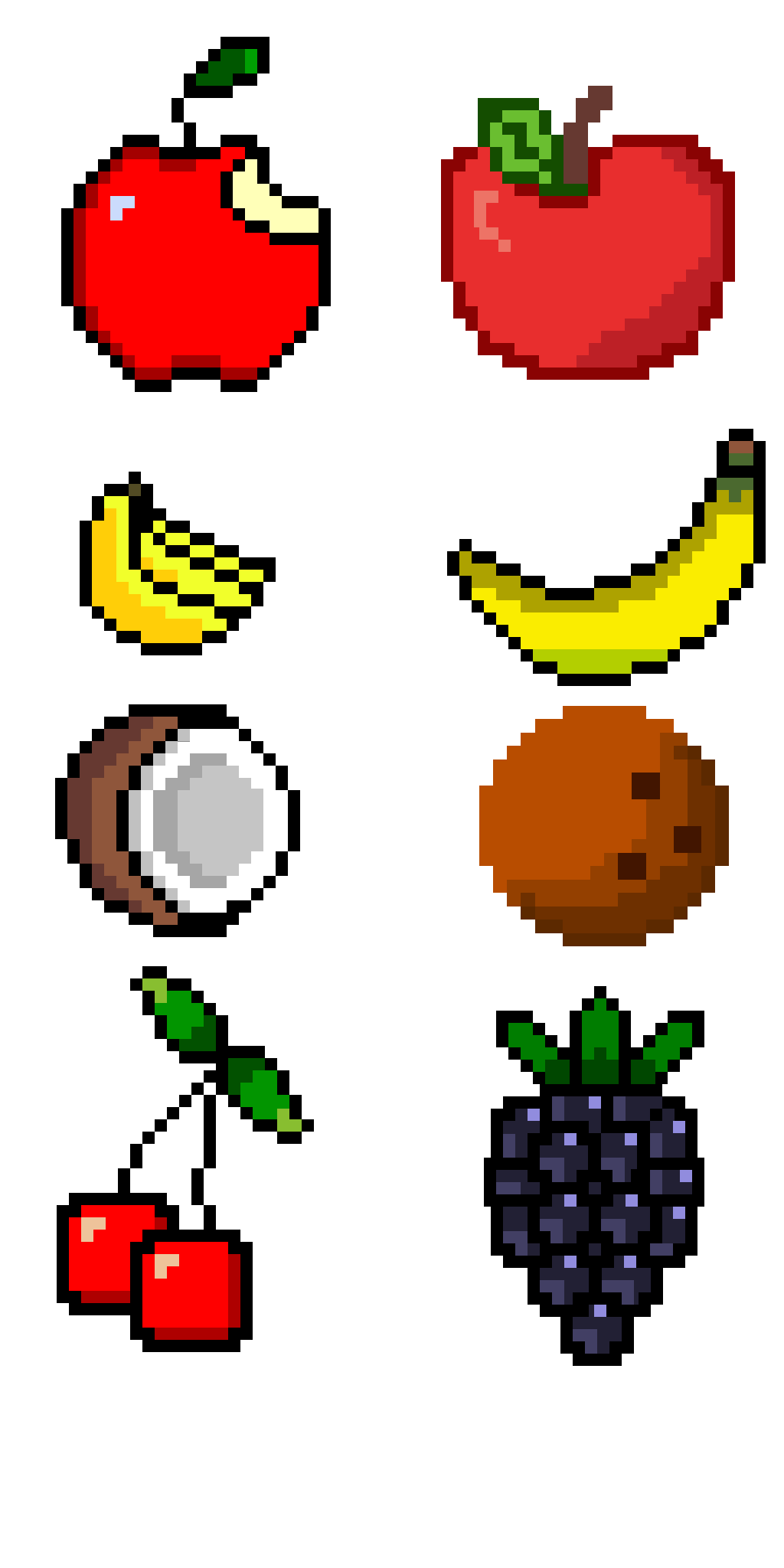 Pixel Art Fruits Pixel Art Fruit Pixel Art Pixel Art 9741