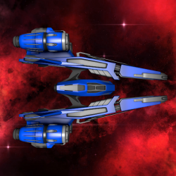 Blue fighter spaceship | OpenGameArt.org