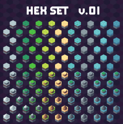 Hexset v.01.1 - Hex pixel art terrain tileset | OpenGameArt.org
