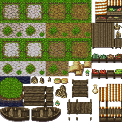 RPG Tiles: Cobble stone paths & town objects | OpenGameArt.org