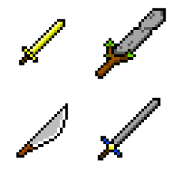 像素武器素材包pixel Weapons Pack Opengameart Org