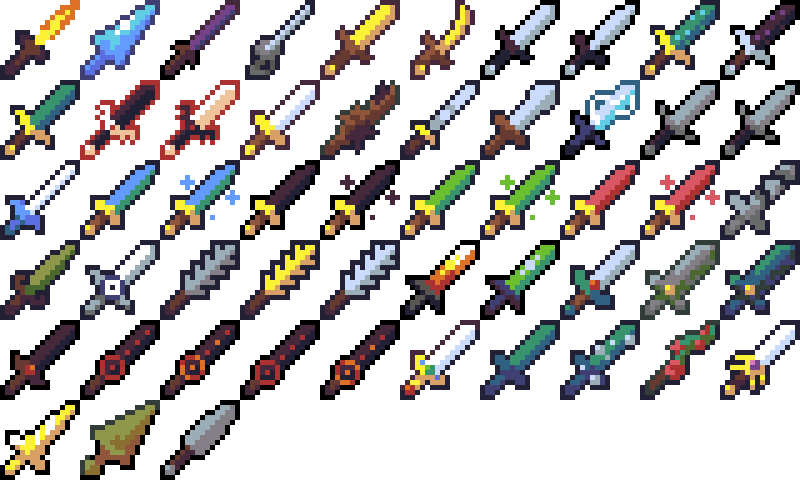 Minecraft swords 16x16 and big