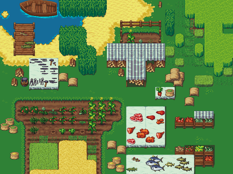 Farming Pixel Art Pack by Free Game Assets (GUI, Sprite, Tilesets)