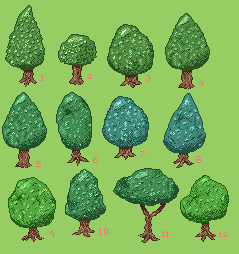 A bunch of trees (12) | OpenGameArt.org