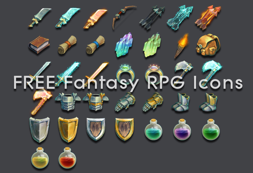 Handpainted RPG icons | OpenGameArt.org