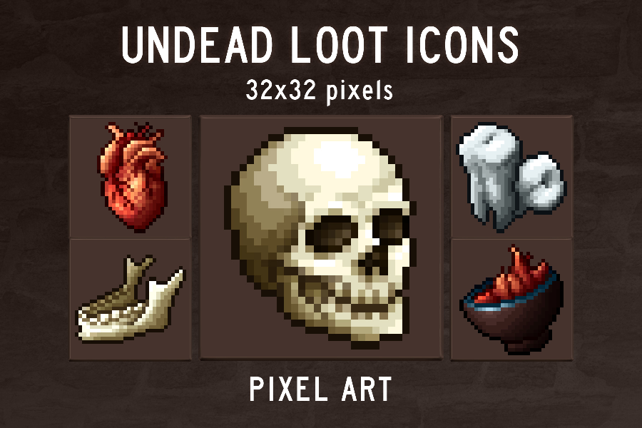 Fantasy 32x32 Icons Pixel Art Collection 