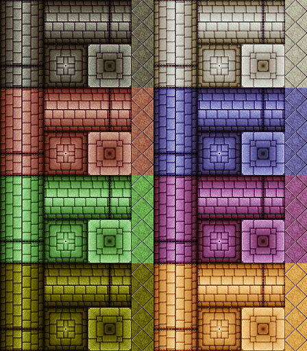 two dungeon wall tilesets | OpenGameArt.org