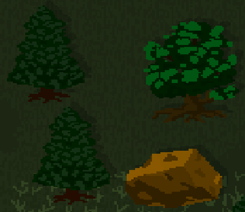 2D Stone/rock, tree and spruce | OpenGameArt.org